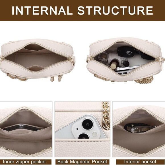 Convertible Leather Crossbody Bag for Women - Floral Design & RFID Protection - Picture 5 of 9